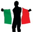 cape poncho drapeau italie 90x150 cm