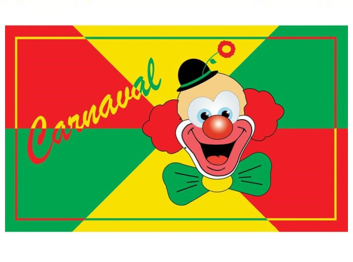 drapeau carnaval clown 90 x 150 cm