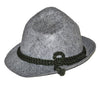 chapeau tyrolien gris avec corde adulte