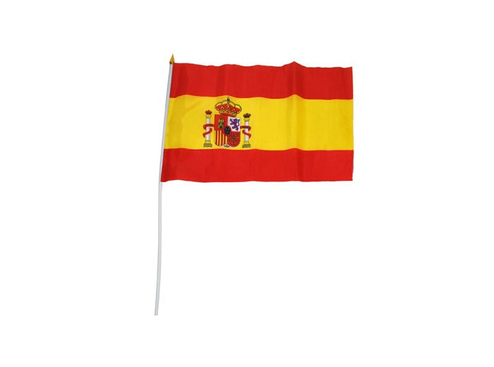 drapeau espagne 30x45cm avec baguette