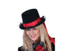 chapeau haut de forme feutrine noir & bandeau rouge