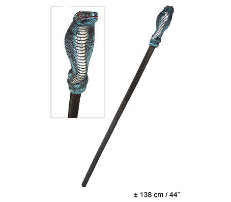 sceptre égyptien avec tête de serpent 1m38