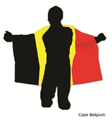 cape poncho drapeau belgique 90x150 cm