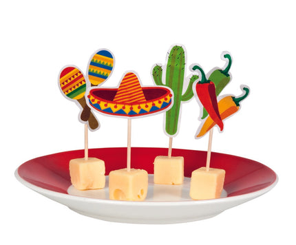 12 pics apéritifs variés fête mexicain