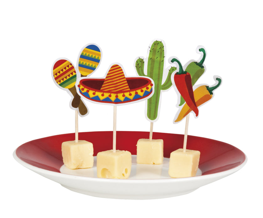 12 pics apéritifs variés fête mexicain