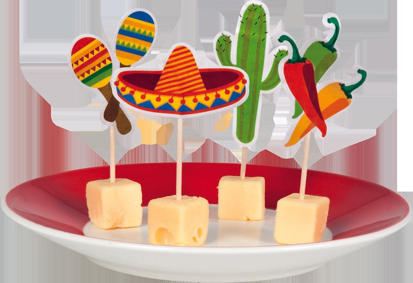 12 pics apéritifs variés fête mexicain