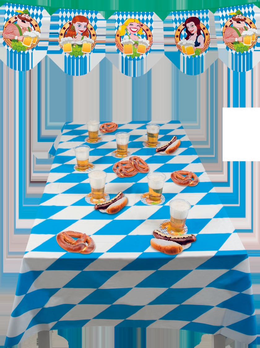 Nappe Oktoberfest bleue et blanche