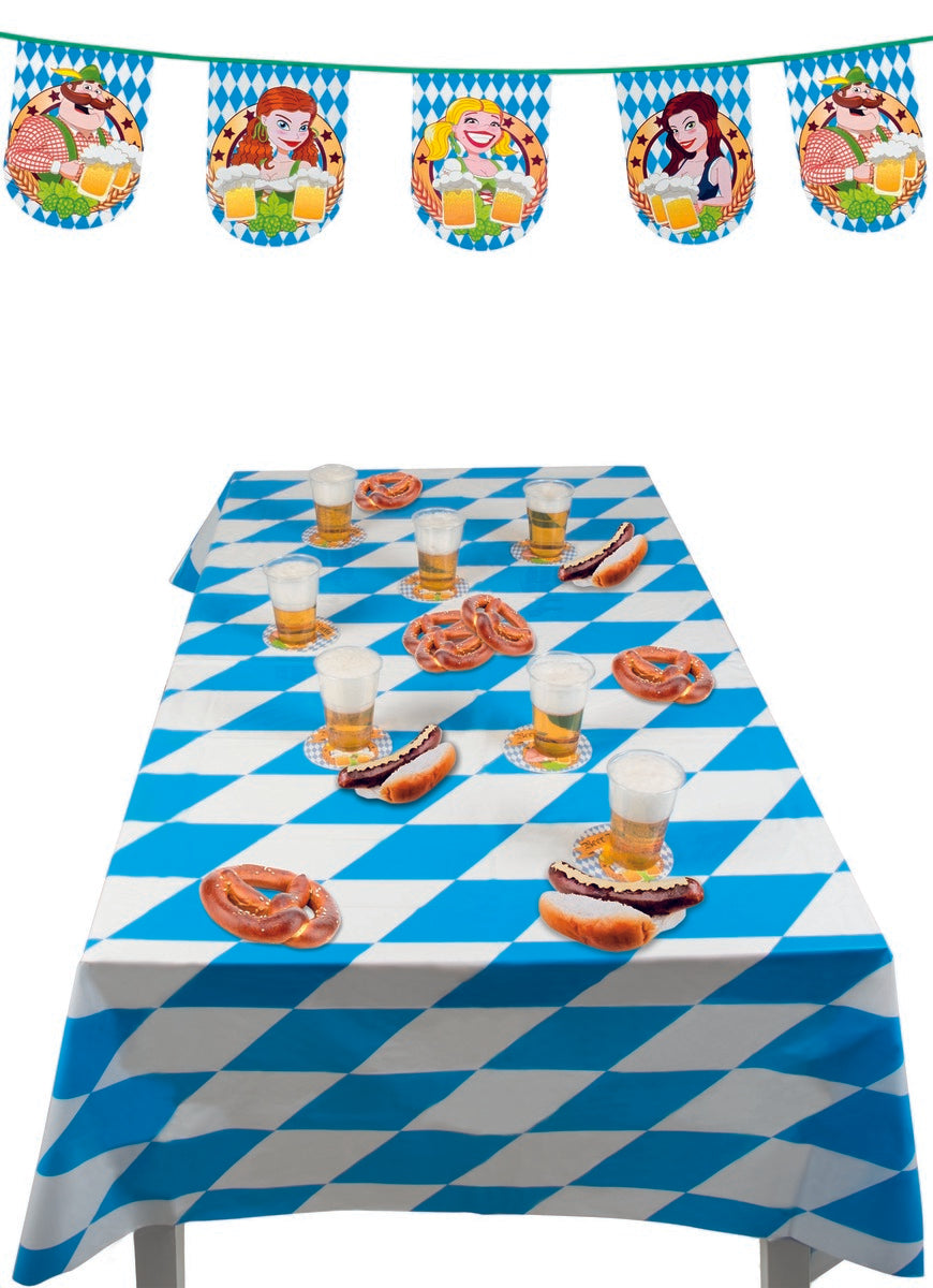 Nappe Oktoberfest bleue et blanche
