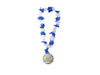 collier tahiti oktoberfest bleu blanc avec médaille 50cm
