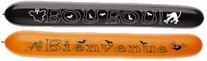 lot de 5 ballons longs bannière 1m30 halloween