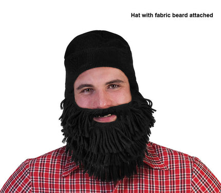 chapeau avec barbe attachée noir