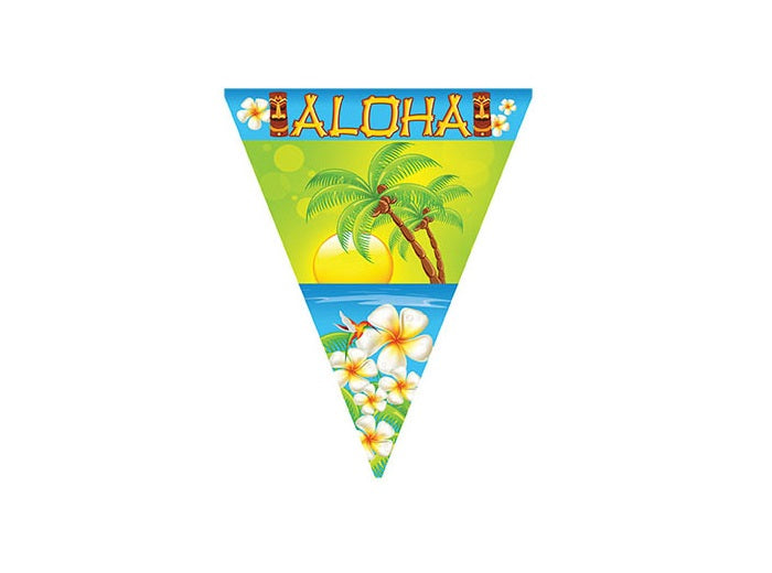 guirlande 10 fanions aloha océan 5m