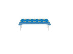 nappe en plastique bleu motif bière 2.7x1.36m