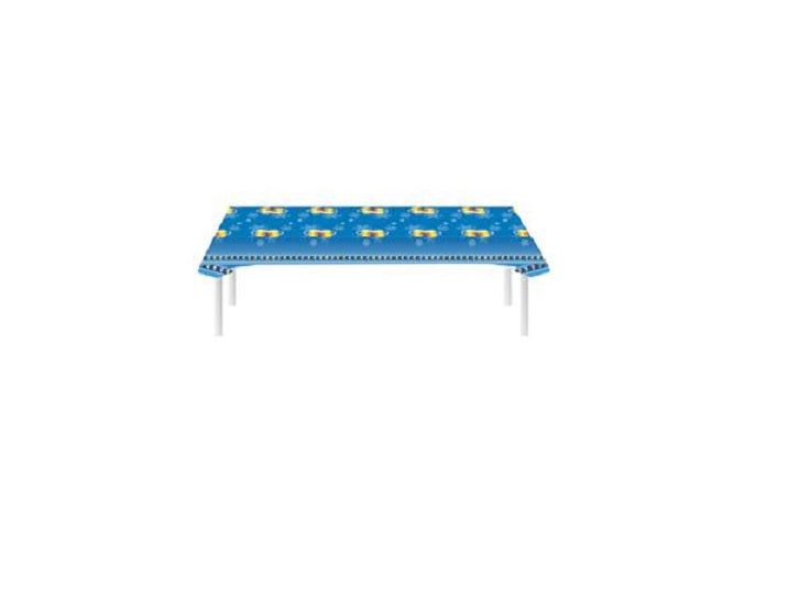 nappe en plastique bleu motif bière 2.7x1.36m