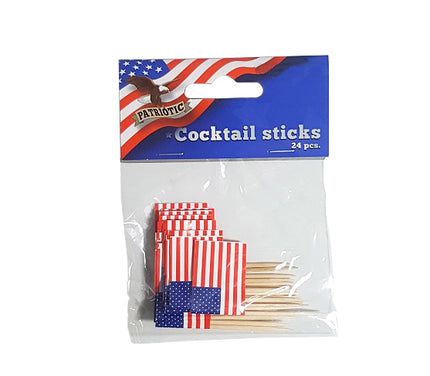 drapeau usa lot de 24 piques apéritifs