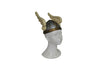 casque de gaulois argenté avec 2 ailes