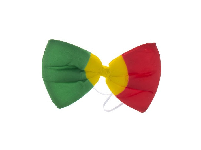 noeud papillon vert jaune rouge 18cm