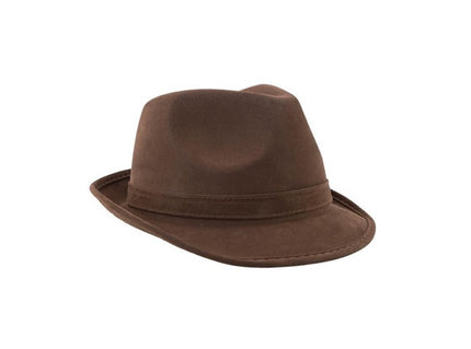 chapeau tribly imitation cuir marron