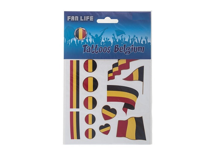 lot de 17 tatouages noir jaune rouge belgique