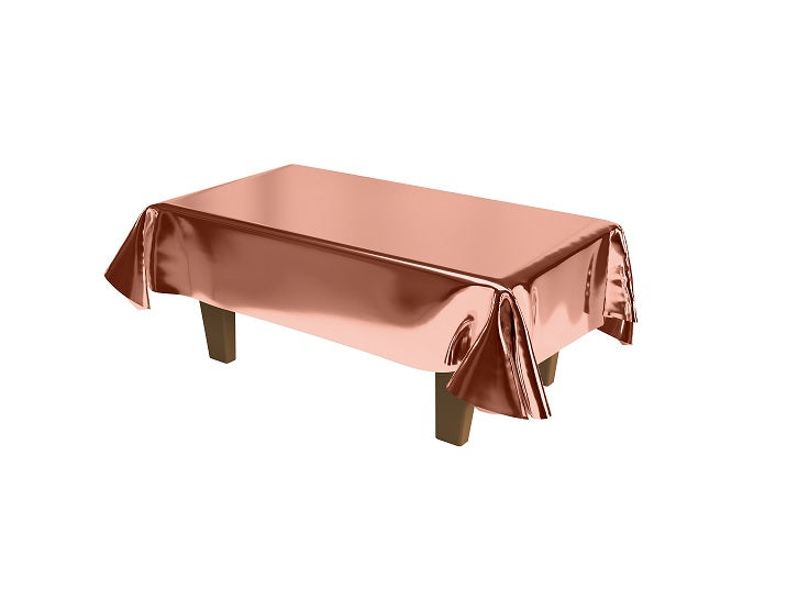 nappe en plastique métallisée cuivre 270x136cm