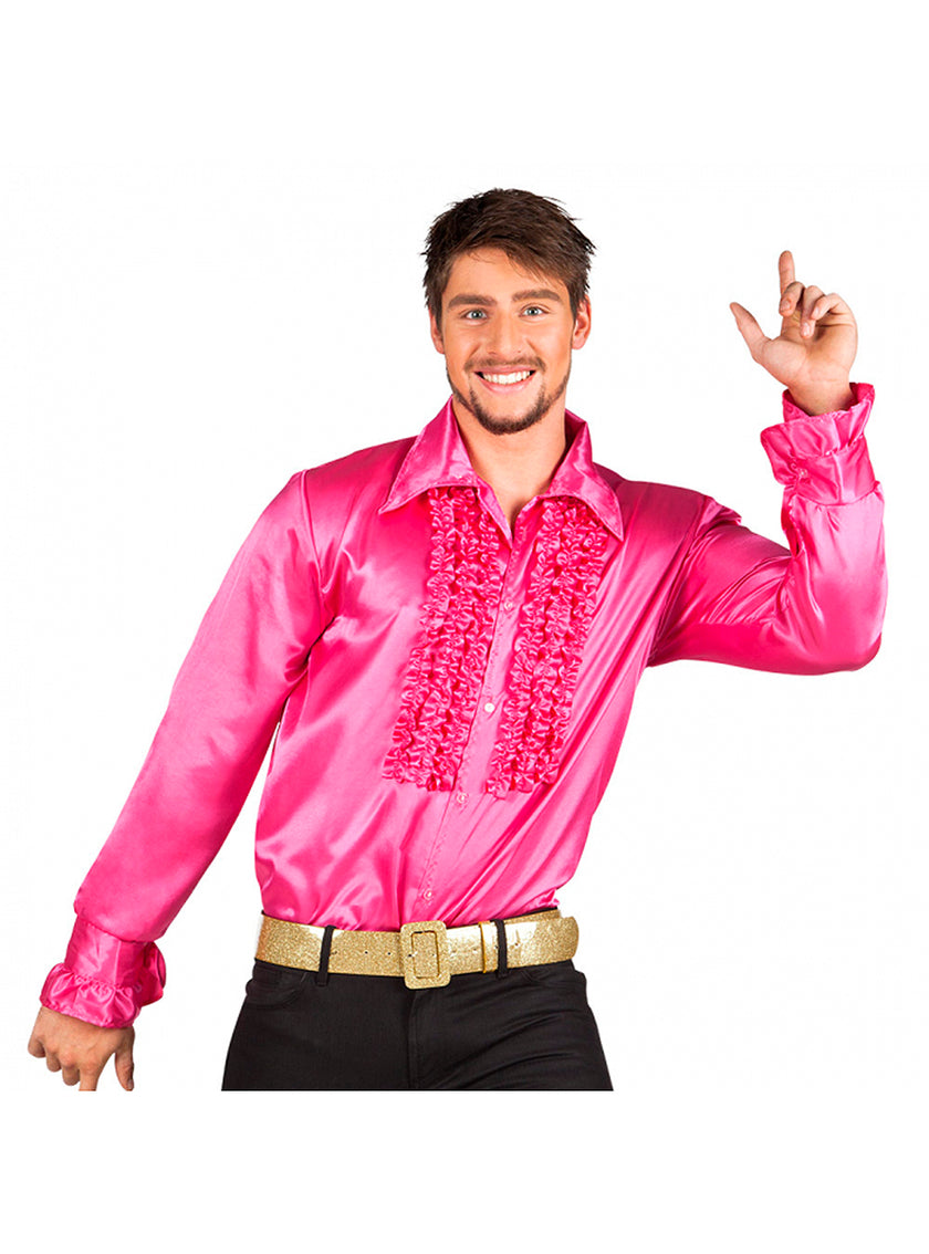 Chemise rose des années 70  hommes