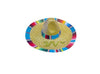 sombrero en paille bandeaux multicolores adulte