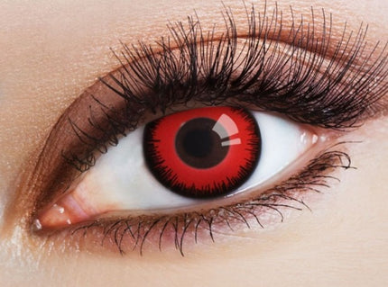 lentilles de contact cosplay démon rouge noir 12 mois