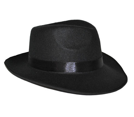 chapeau al capone feutrine noir