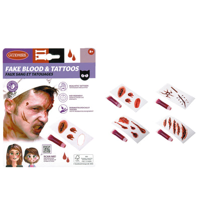 KIT FAUX SANG ET TATOUAGES