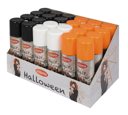 24 BOMBES CHEVEUX HALLOWEEN