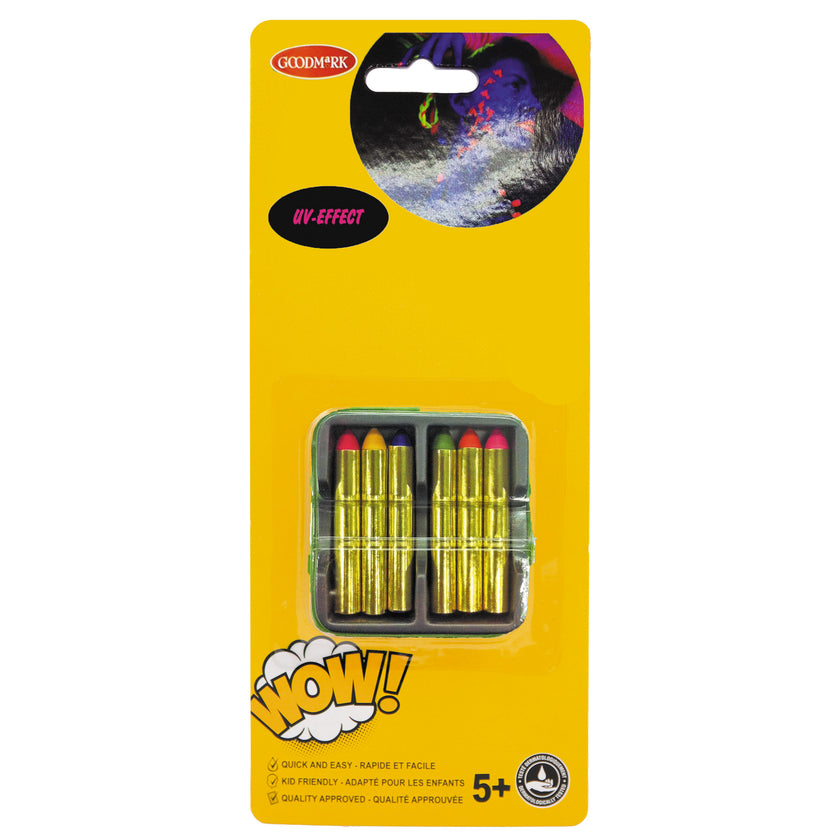 BOITE DE 6 CRAYONS GRAS FLUO