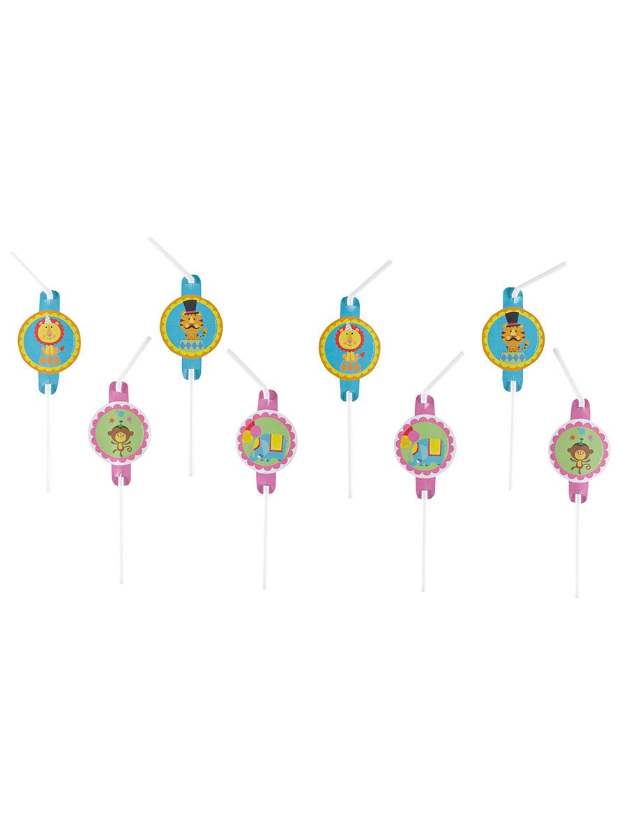 8 pailles Fisher Price Circus