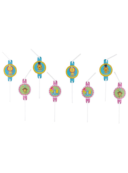 8 pailles Fisher Price Circus