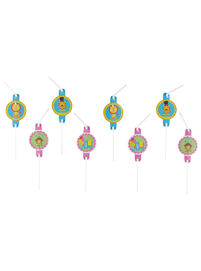 8 pailles Fisher Price Circus