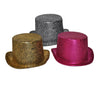 chapeau haut de forme zébré métallisé fuchsia 12cm