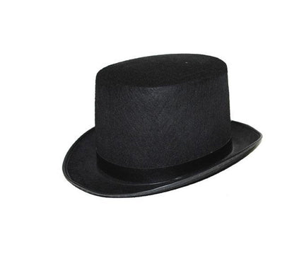 chapeau haut de forme feutrine h12cm noir