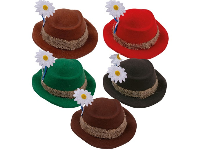 chapeau avec fleur blanche mix adulte