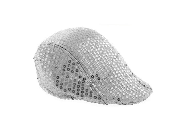 casquette à sequins argent adulte