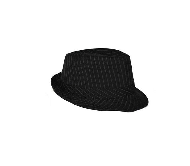 chapeau tribly ska à rayures noir