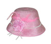 chapeau de femme rose perles et fleur