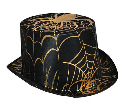 chapeau haut de forme motifs araignée