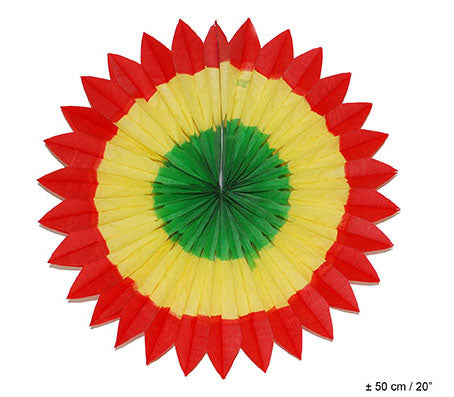 rosace rouge jaune vert 50cm