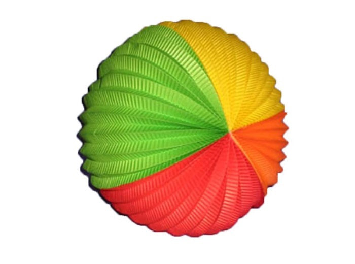 lot de 3 lanternes lampions papier multicolore 30cm