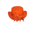 chapeau haut de forme pour femme orange