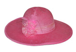 chapeau femme avec plumes rose