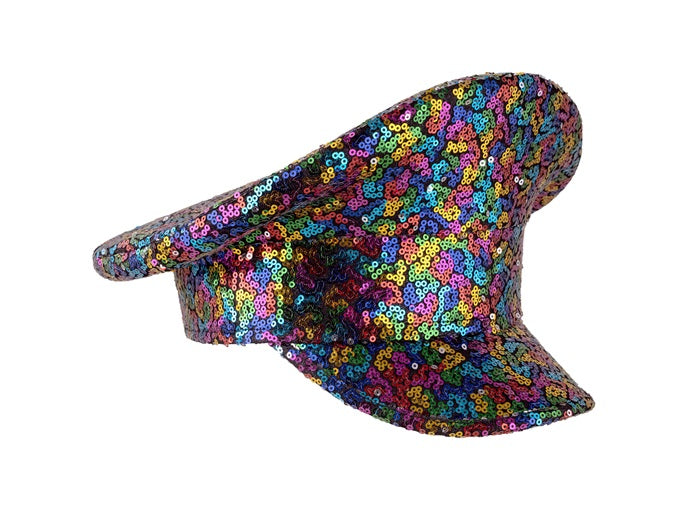 casquette géante avec sequins multicolore adulte