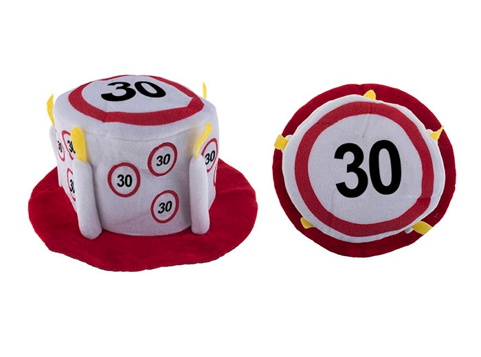 chapeau happy birthday en mousse limitation 30 ans