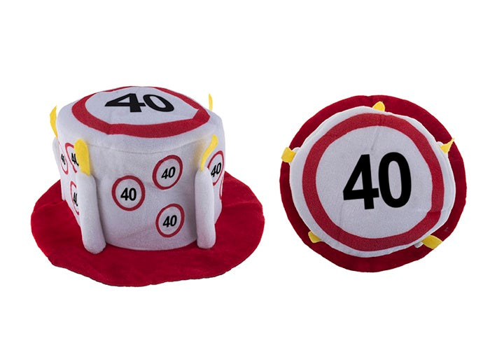 chapeau happy birthday en mousse limitation 40 ans