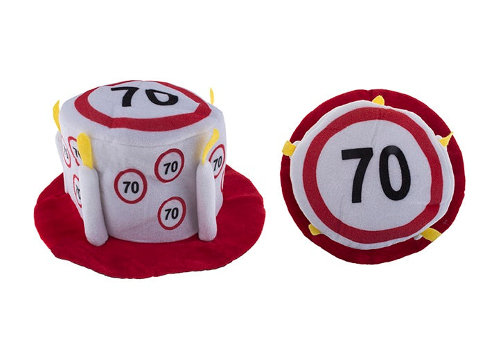 chapeau happy birthday en mousse limitation 70 ans