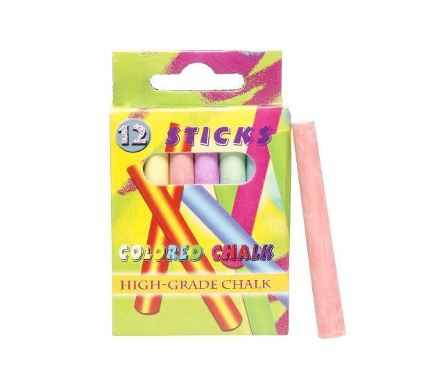 lot de 12 craies de couleurs pastel 8cm
